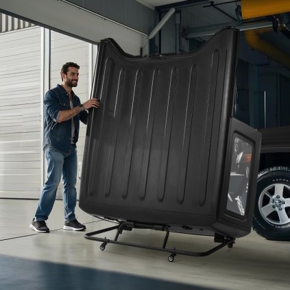 Přenosný robustní úložný vozík s pevnou střechou pro Jeep Wrangler TJ, JK, JL, JT