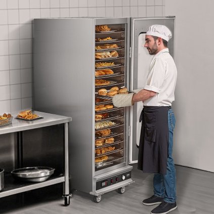 Ohřívač potravin Hot Box, 16patrová ohřívací skříňka s tácem na vodu