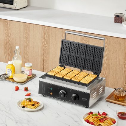 Komerční výrobník vaflí Obdélníkový stroj na pečení vaflí 1550W