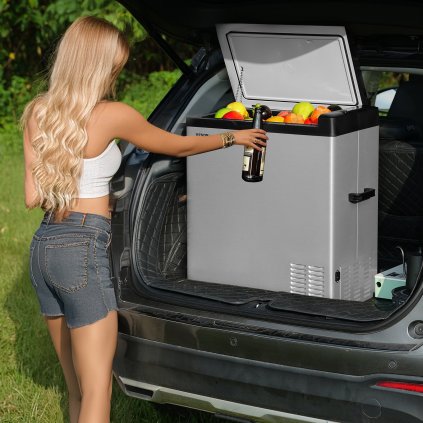 Přenosná autochladnička s mrazákem, kompresorová 70 l, jedna zóna, pro autodomácnost