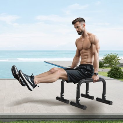 Hrazdy na kliky, nosnost 500 liber, těžký stojan na kliky, fitness trénink, stabilizátor, stojan na kliky, bradla pro silový trénink, domácí posilovna, kancelář, venkovní