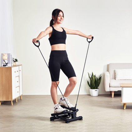 Stepper na schody pro cvičení doma Mini Twist Stepper s odporovým pásem