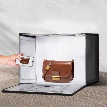 Světelný box pro fotostudio 30,5 cm x 30,5 cm, nastavitelný 3 teploty barev, 3000-5600K
