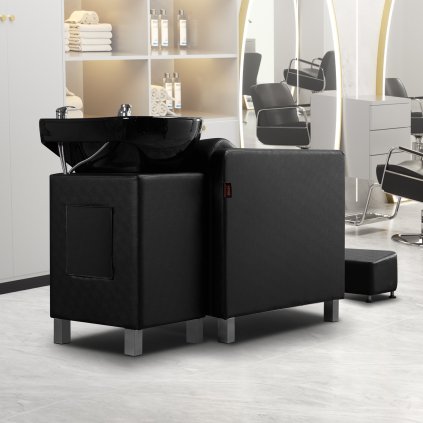 Proplachovací křeslo pro šampony Salon & Spa Stanice pro mytí vlasů s širokou opěrkou nohou