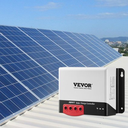 50A MPPT solární regulátor nabíjení, automatický DC vstup 12V / 24V, regulátor nabíjení solárních panelů s modulem Bluetooth, účinnost nabíjení 98% pro nabíjení uzavřených (AGM), gelových, zaplavených a lithiových baterií