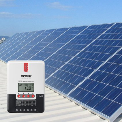 20A MPPT solární regulátor nabíjení, 12V / 24V automatický DC vstup, regulátor nabíjení solárních panelů s LCD displejem, kabelem teplotního senzoru, pro nabíjení uzavřených (AGM), gelových, zaplavených a lithiových baterií