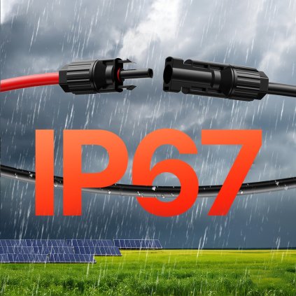 Prodlužovací kabel pro solární panely 30,48 m/100 stop, samice a samec, sada 2 kusů, 6 mm²/10 AWG