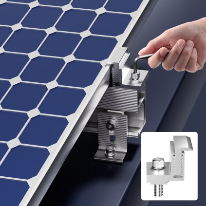Montážní konzola solárního panelu Z 35-50mm, nastavitelné koncové svorky konzoly 20 ks