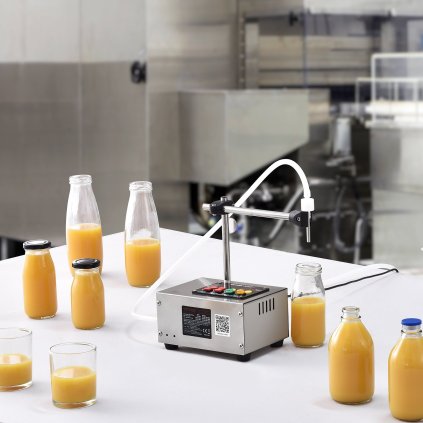 Plnicí stroj na tekutiny, plnicí kapacita 10-4000 ml, automatický plnicí stroj na lahve, digitální ovládání pro mléko, vodu, víno, nápoje, sójovou omáčku, ocet, alkohol (jedna tryska)