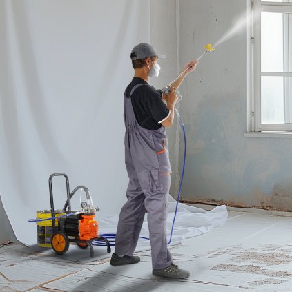 Bezvzduchové stříkací zařízení pro barvy Cart, membránové stříkací zařízení pro barvy, elektrické bezvzduchové stříkací zařízení 900 W