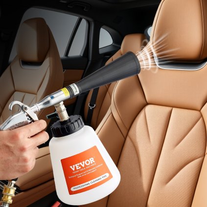Pistole na čištění automobilů 6-9,2 barů vysokotlaká vzduchová ofukovací pistole s 1l lahví s kapalinou