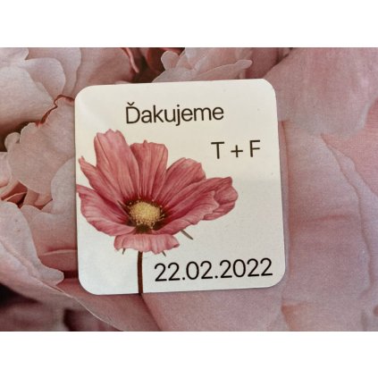 Svadobná  magnetka farebná 36