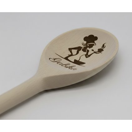 Drevená gravírovaná vareška s menom 2