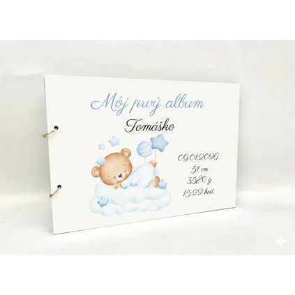 Personalizovaný detský album s údajmi o narodení chlapček