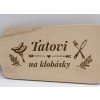 Drevený lopárik na krájanie s gravírovaním