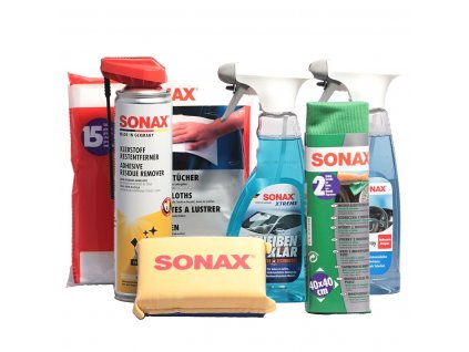 Balíček autokosmetiky SONAX péče o skla