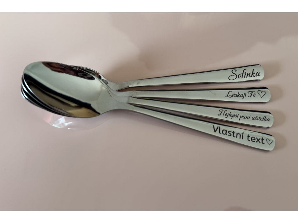 Lžička s vlastním textem- Gravírování