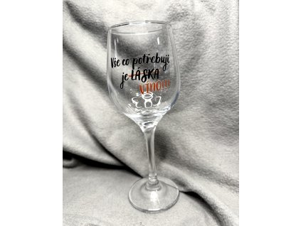 SKLENIČKA NA VÍNO-LÁSKA VÍNO