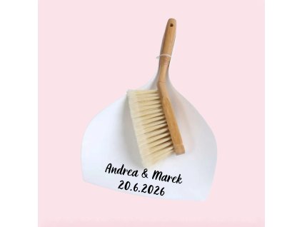 Svatební lopatka s koštětem