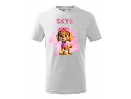 detske-divci-bavlnene-tricko-s-kratkym-rukavem-tricko-pro-holky-divci-tricko-tlapkova-patrola-paw-patrol-divci-tricko-skye-tlapkova-patrola-pejsek-pohadka-malfini-adler-100%-bavlna-bile