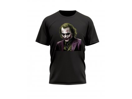 Panske-Tricko-s-kratkym-rukavem-tricko-pro-pany-tricko-pro-muze-adler-malfini-Joker-cerne-100%-bavlna-triko-s-potiskem