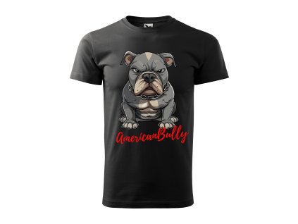 panske-bavlnene-tricko-s-kratkym-rukavem-panske-tricko-s-potiskem-american-bully-s-potiskem-psa-love-dog-jsem-pejskar-tricko-pro-pejskare-malfini-adler-100%-bavlna-cerne