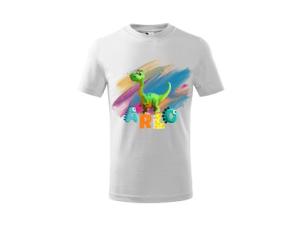chlapecke-bavlnene-tricko-s-potiskem-hodny-dinosaurus-arlo-detske-tricko-hodny-dinosaurus-arlo-detske-tricko-s-dinosaurem-malfini-100%-bavlna-bile