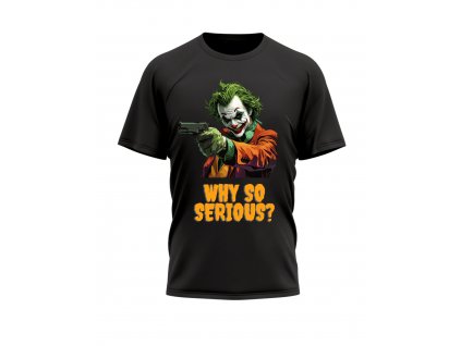Panske-Tricko-s-kratkym-rukavem-tricko-pro-muze-tricko-pro-pany-malfini-adler-Joker-Why-so-serious-cerne-100%-bavlna-triko-s-potiskem