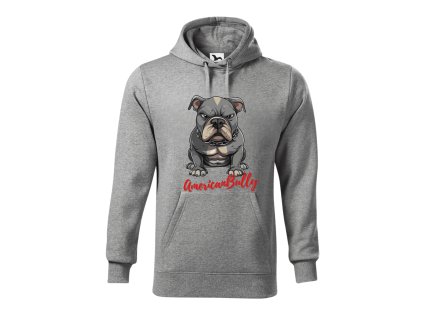panska-mikina-s-kapuci-a-klokankovou-kapsou-s-potiskem-american-bully-amstaff-panska-kvalitni-mikina-malfini-adler-65%-bavlna-35%-polyester-seda