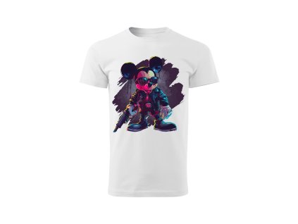 panske-bavlnene-tricko-s-kratkym-rukavem-mickey-mouse-killer-terminator-tricko-pro-muze-malfini-adler-100%-bavlna-bile