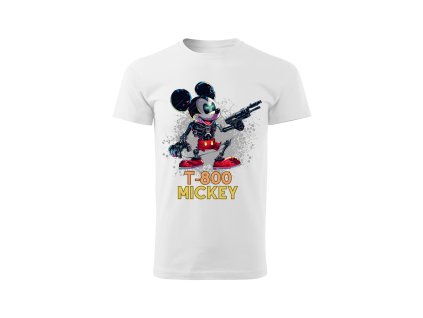 panske-bavlnene-tricko-s-kratkym-rukavem-mickey-mouse-disney-terminator-t-800-malfini-adler-100%-bavlna-bile