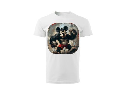 panske-bavlnene-tricko-s-kratkym-rukavem-s-potiskem-mickey-mouse-king-kong-ostrov-lebek-panske-tricko-pro-fanousky-king-konga-mickey-mouse-disney-malfini-adler-100%-bavlna-bile