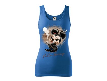 damske-bavlnene-tilko-s-potiskem-minnie-mouse-minnie-s-cigaretou-disney-malfini-adler-100%-bavlna-modre