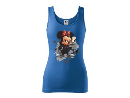 damske-bavlnene-tilko-s-potiskem-minnie-mouse-disney-drsnacka-minnie-s-cigaretou-malfini-adler-100%-bavlna-modre