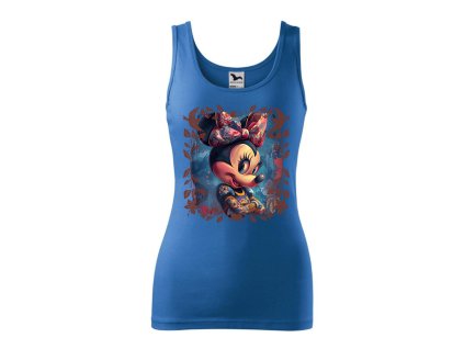 damske-bavlnene-tilko-s-potiskem-minnie-mouse-mickey-mouse-disney-potetovana-minnie-mouse-malfini-adler-100%-bavlna-modre