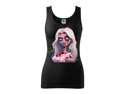 damske-bavlnene-tilko-s-potiskem-zombie-girl-zombie-barbie-malfini-adler-100%-bavlna-cerne