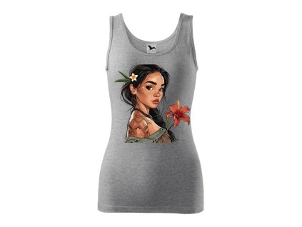 damske-bavlnene-tilko-s-potiskem-maori-girl-maorska-divka-tradice-maori-malfini-adler-100%-bavlna-sede