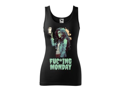 damske-bavlnene-tilko-zombie-fucking-monday-nesnasim-pondeli-i-hate-monday-malfini-adler-100%-bavlna-cerne
