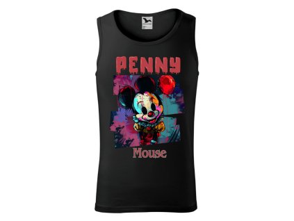 panske-bavlnene-tilko-s-potiskem-mickey-mouse-pennywise-it-penny-mouse-hororovy-mickey-mouse-malfini-adler-100%-bavlna-cerne