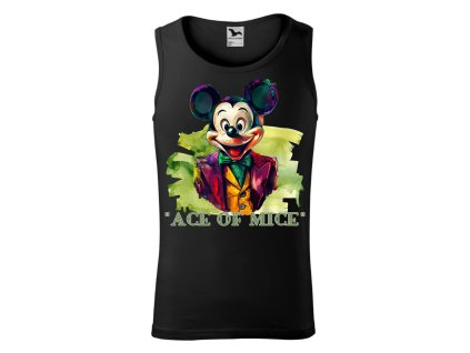 panske-bavlnene-tilko-s-potiskem-mickey-mouse-disney-joker-ace-of-mice-vtipny-potisk-originalni-malfini-adler-100%-bavlna-cerne