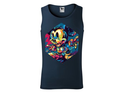 panske-bavlnene-tilko-s-potiskem-creepy-mickey-mouse-hororovy-mickey-mouse-disney-malfini-adler-100%-bavlna-namorni-modra