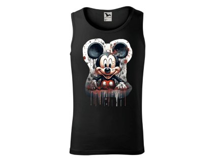 panske-bavlnene-tilko-s-potiskem-mickey-mouse-artistic-mickey-mouse-umelecky-mickey-mouse-disney-malfini-adler-100%-bavlna-cerne