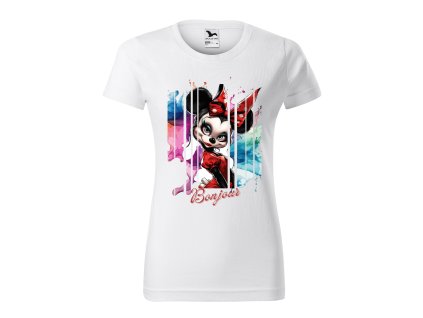 damske-bavlnene-tricko-s-potiskem-minnie-mouse-mickey-mouse-bonjour-minnie-francouzka-malfini-adler-100%-bavlne-bile