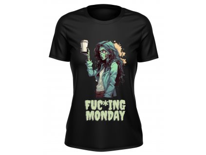 Damske-Tricko-s-kratkym-rukavem-tricko-pro-zeny-tricko-pro-slecny-malfini-adler-nesnasim-pondeli-i-hate-monday-Fucking-Monday-cerne-100%-bavlna-triko-s-potiskem-nesnasim-pondeli