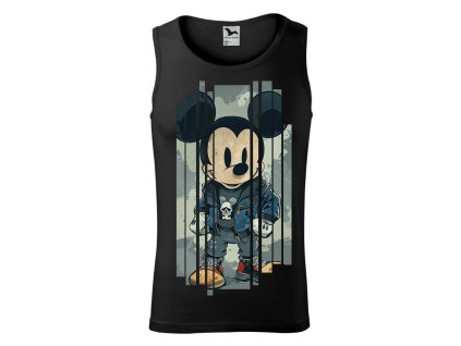 panske-bavlnene-tilko-s-potiskem-mickey-mouse-disney-minnie-mouse-drsnak-mickey-mickey-mouse-jako-frajer-malfini-adler-100%-bavlna-cerne