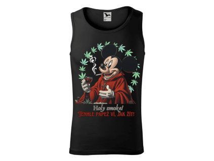 panske-bavlnene-tilko-s-potiskem-mickey-mouse-jako-papez-disney-minnie-mouse-pohrdam-cirkvi-humorny-potisk-mickey-mouse-malfini-adler-100%-bavlna-cerne