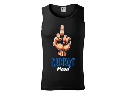 panske-bavlnene-tilko-s-potiskem-monday-mood-pondelni-nalada-nenavidim-pondeli-nesnasim-pondeli-fucking-monday-malfini-adler-100%-bavlna-fuck-you-cerne