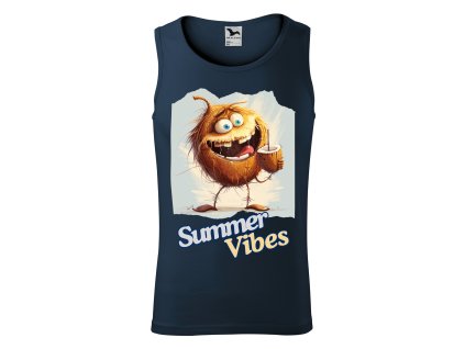 panske-bavlnene-tilko-s-potiskem-vtipny-kokos-summer-vibes-letni-potisk-malfini-adler-100%-bavlna-modre-namornicka-modra