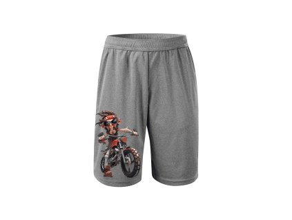 panske-lehke-letni-kratasy-s-potiskem-drsnaka-motorkare-na-motorce-pro-fanousky-motorek-idelani-na-sport-malfini-adler-100%-micro-polyester-sede