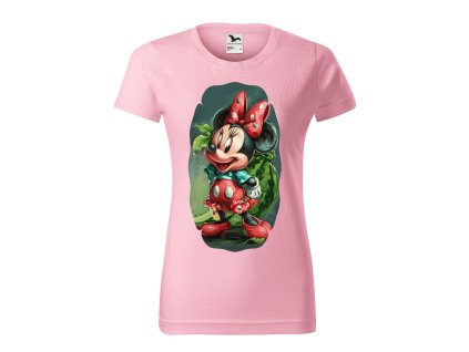 damske-bavlnene-tricko-s-potiskem-melounove-minnie-minnie-mouse-mickey-mouse-disney-letni-potisk-s-minnie-malfini-adler-100%-bavlna-ruzove